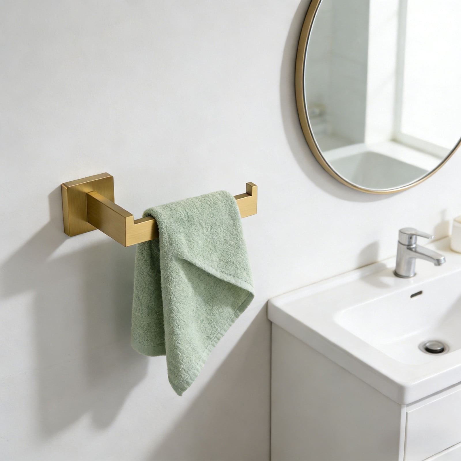 6.2 Inch Bathroom Hand Towel Holder, SUS304 Stainless Steel Towel Ring ...