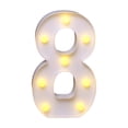 thumbnail image 1 of 6.2 Inch Large Light Up Numbers Battery Powered and Bright for Wedding Birthday Party Celebration Christmas or Home Decoration Decorative LED Numbers Lights Sign for Wall Bar, 1 of 8