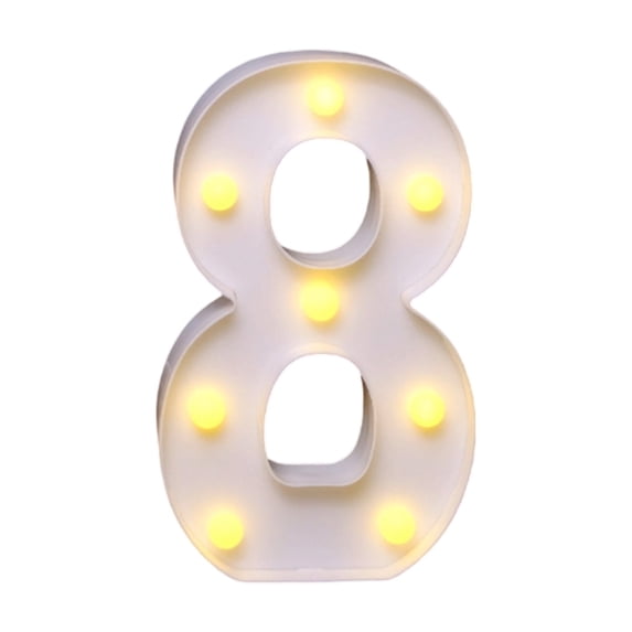 6.2 Inch Large Light Up Numbers Battery Powered and Bright for Wedding Birthday Party Celebration Christmas or Home Decoration Decorative LED Numbers Lights Sign for Wall Bar