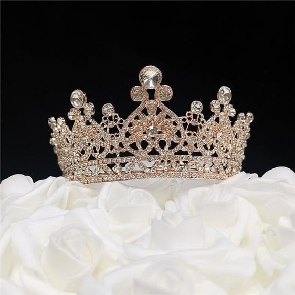 6.2 oz Princess Crown Cake Topper - Rose Gold