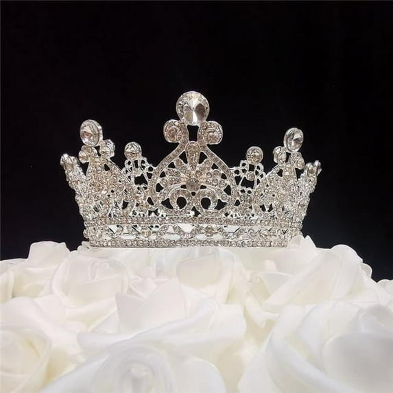 6.2 oz Princess Crown Cake Topper - Silver