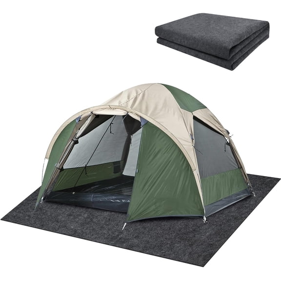 6.2 x 5 Ft Camping Tent Carpet Mat - Waterproof Outdoor Tent Rug - Portable Cuttable Picnic Camping Floor Blanket for Lawn Supplies