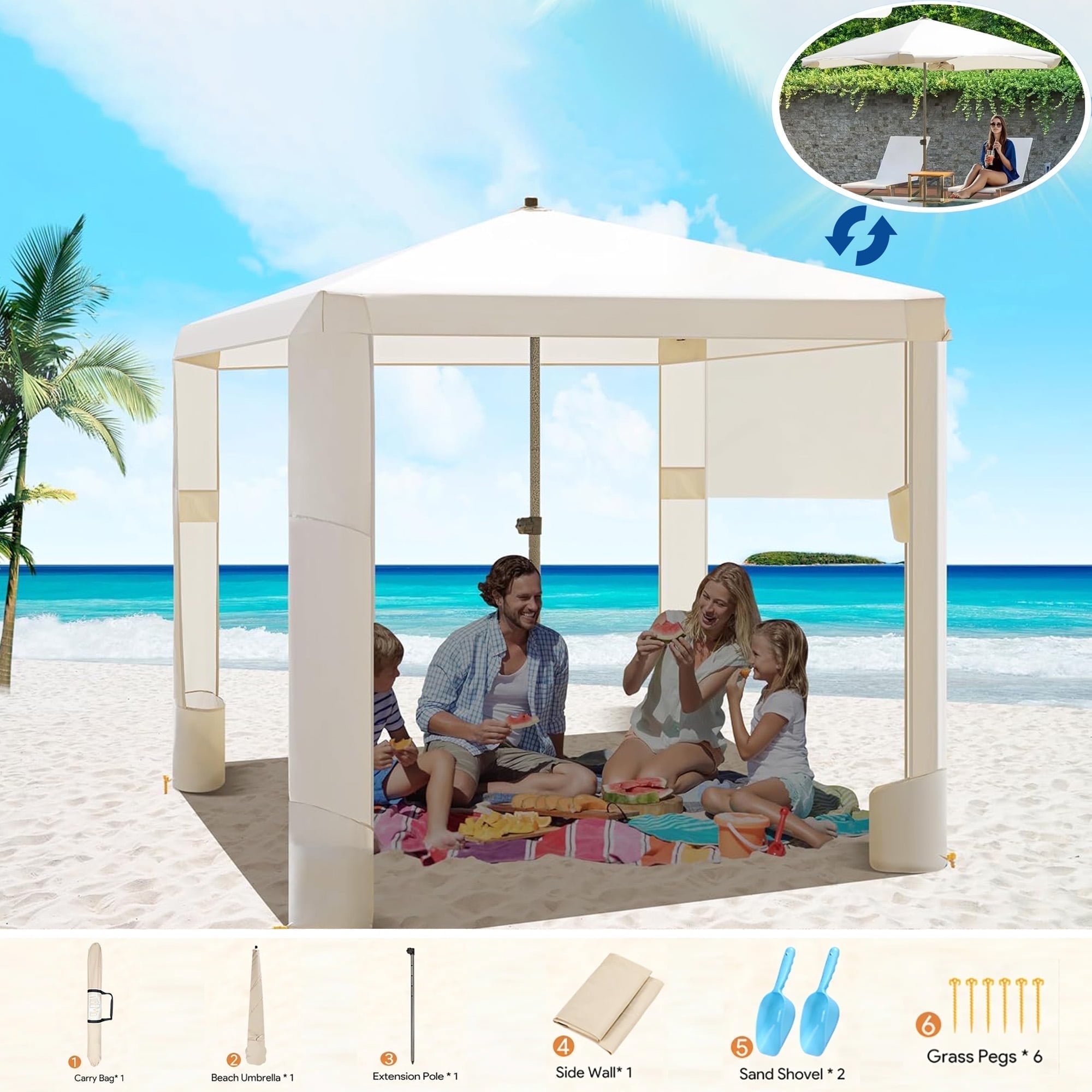 Beaches［カセット］ MF Studio Beach Shade: Portable Sun Shelter Canopy