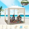 thumbnail image 1 of Easoger Beach Tent, Camping 6.2' x 6' Beach Cabana with Sidewalls, 4 Adjustable Height Sun Umbrella, UPF 50+ UV Protection,  Cabana Tent, Waterproof Beach Shelter for Outdoor Patio, 1 of 10