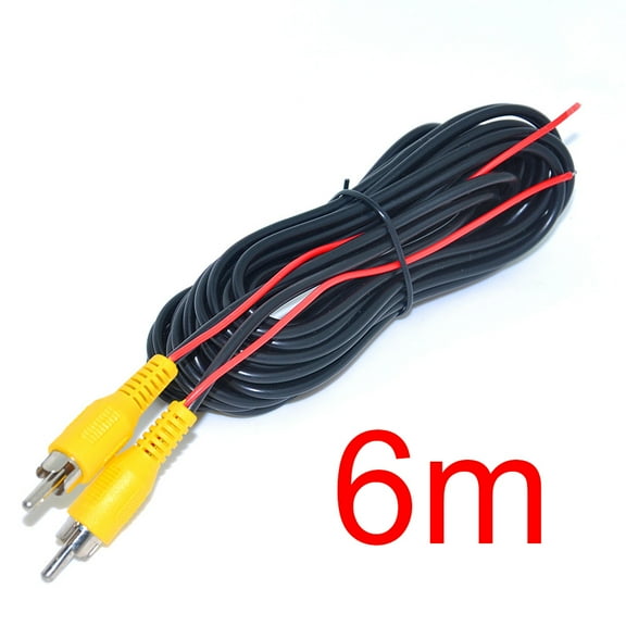6-20 M RCA Video Cable with Power Line For Car Parking Rearview Rear View Camera Connect Car Monitor DVD Trigger Cable Optional