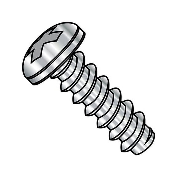 6-20X7/16 Phillips Pan Self Tapping Screw Type B Fully Threaded 18-8 Stainless Steel (Pack Qty 5,000) BC-0607BPP188