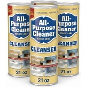 4 - 21oz Bar Keepers Powder Cleanser Multipurpose Cleaner, Stain & Rust Remover for Bathroom, Kitchen & Outdoor Use on Stainless Steel, Aluminum, Brass, Tile, Ceramic, Porcelain & More