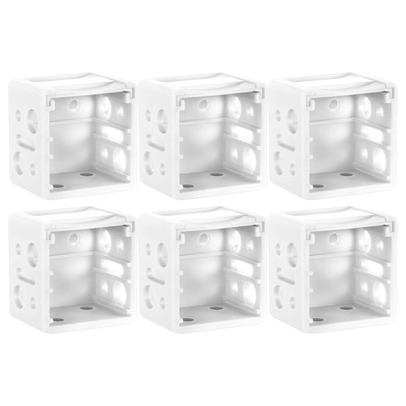 6/24 Pieces Window Shade Mounting Brackets White Square Box Blind Installation Clamps Curtain Blind Headrail Holder