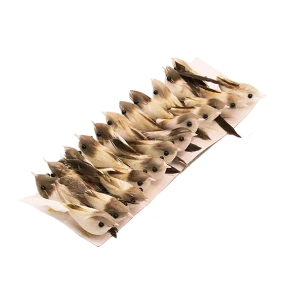 6 / 24Pcs Simulated Sparrows Miniature Figurines For Garden Yard Festival Decor