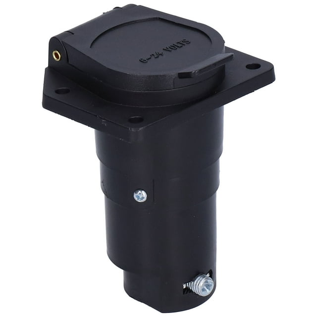 6-24V 7 Way Blade Connector Socket with Spring Loaded Dust Cover for ...