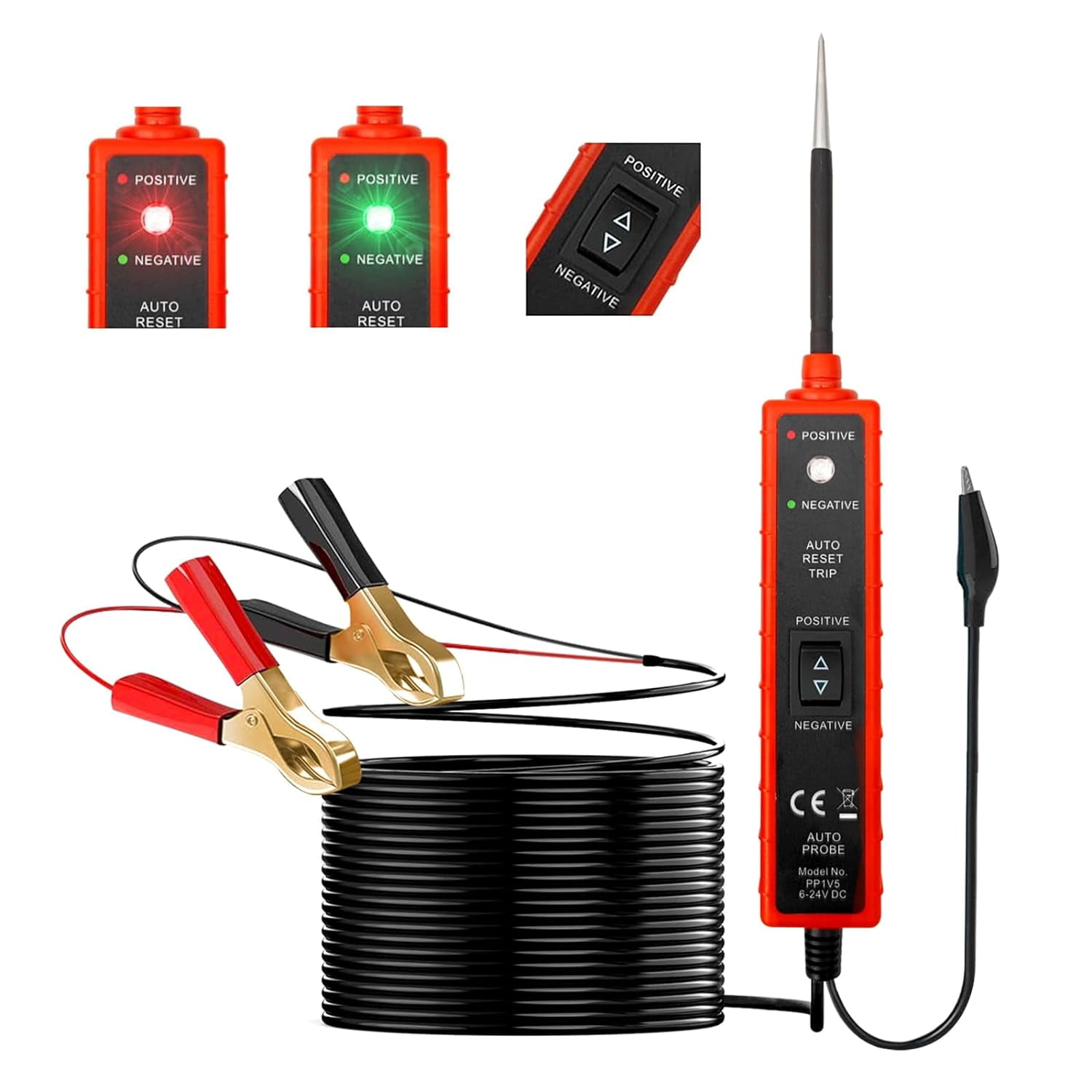 624V Power Short Circuit Probe Tester with LED Test Light Short