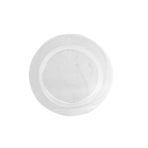 6.25"Clear Magnificence Heavy weight Plastic Dinner Plate: 4CT