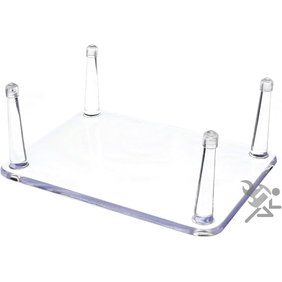 OnFireGuy 6.25" Four-Peg Display Stand Holder with Anti-Scratch Guards for Hunting Decoys, Minerals, & Fossils, Qty: 1