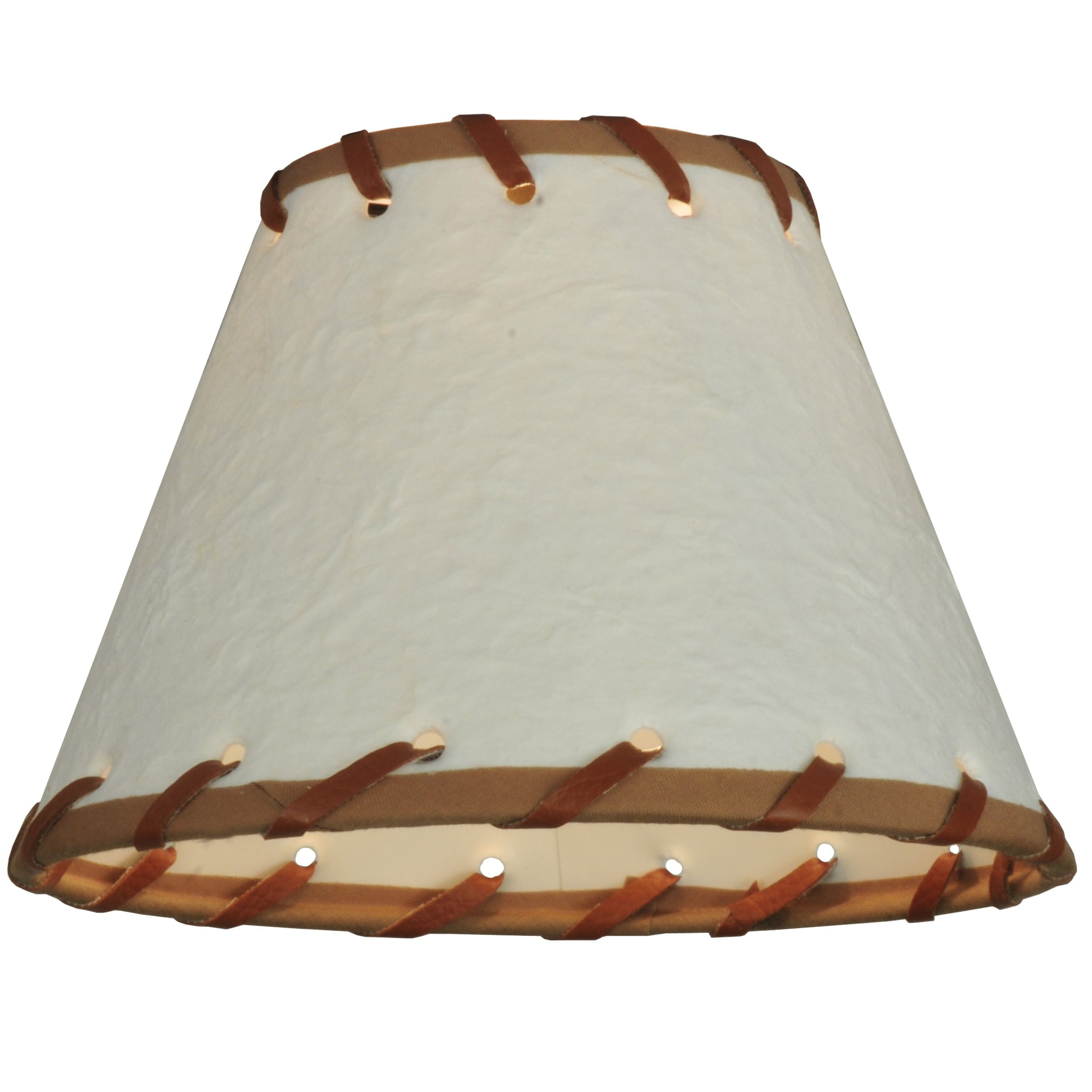 6.25'' Wide x 4.25'' High Parchment and Rawhide Shade