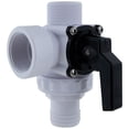 thumbnail image 1 of 6.25-Inch White HydroTools Swimming Pool and Spa Standard Left Outlet 3-Way Ball Valve - 6.25", 1 of 5