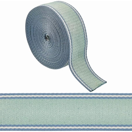 6.25 Yards 1.5 Inch Sage Green Satin Ribbons Two Tone Thin Striped Twill Tape Fabric Cotton Webbing Nylon Classic Ribbons Bulk
