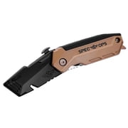 6.25 in. Folding Utility Knife, Black & Tan