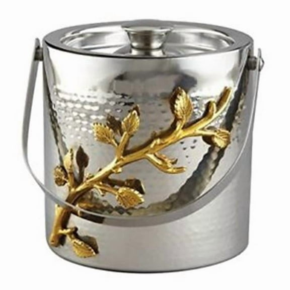 6.25 in. Golden Vine Hammered Ice Bucket