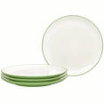 thumbnail image 1 of 6.25-inch (green) ceramic mini dinner plates, (a set of 4 pieces), suitable for elegant table settings for weddings, bridal parties, birthdays, carnivals and festival celebrations - perfect for Easte, 1 of 4