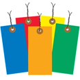 thumbnail image 1 of 6.25 x 3.125 in. Orange Shipping Tag - Pre-Wired, 100 Per Cases, 1 of 1