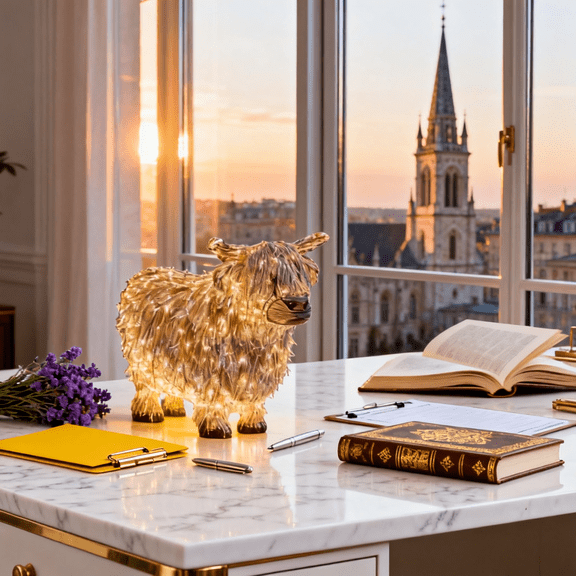 6.29in Christmas 3D Light Up Highland Cow, LED Illuminated Cow for Outdoor Yard and Porch with Weather-Resistant Features for Holiday Decor