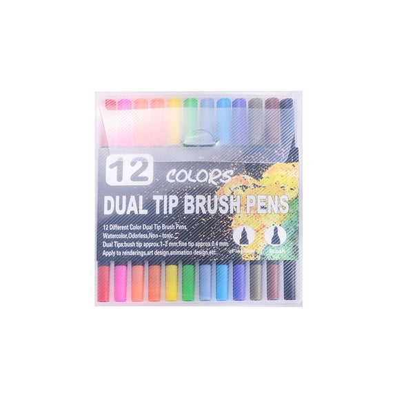 6.29in Double Tip Watercolor Pens 48ml Large Capacity Washable Markers for Drawing Doodling Art