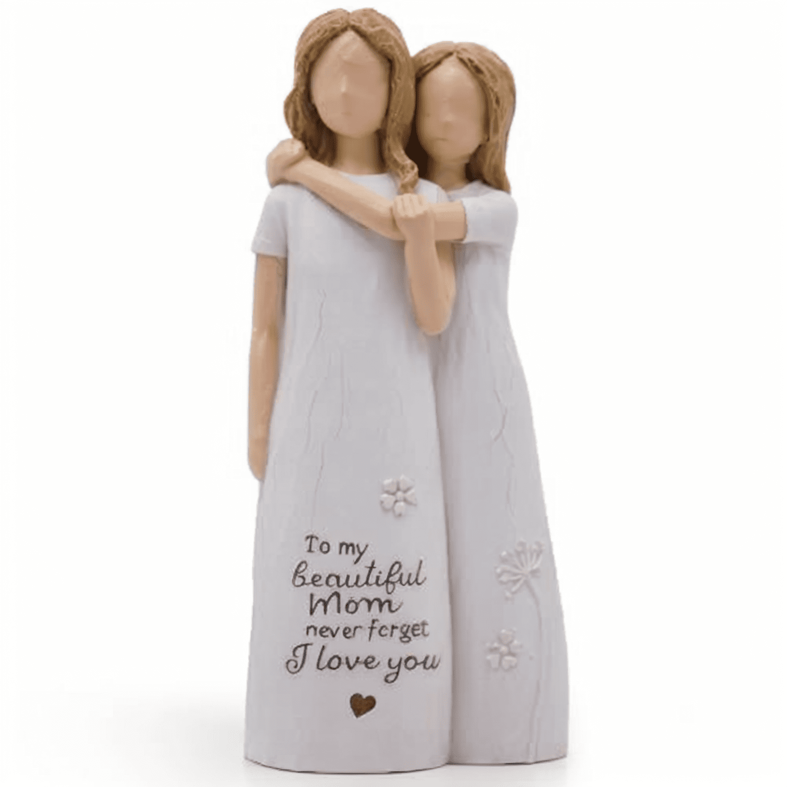 6.29in Resin Mother Daughter Figurine Desktop Ornament Modern Home ...