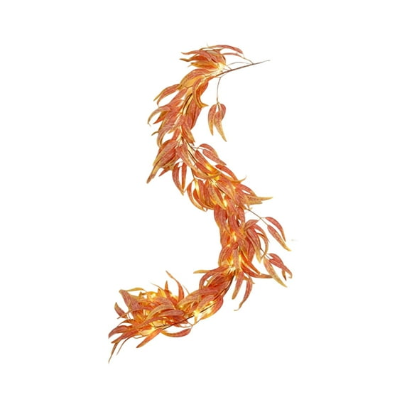 6.2FT Lighted Eucalyptus Garland with Lights Artificial Greenery Vine Garland with Lights for Mantel Fireplace Table Wall Patio Wedding Indoor Outdoor Holiday Spring Decoration