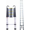 thumbnail image 1 of 6.2M/20.3FT Telescoping Ladder with Detachable Hooks,Aluminum Extension Foldable Telescopic Ladder,Portable for Household Daily Outdoor Activities, 330 Pound Capacity, 1 of 6