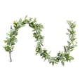 thumbnail image 1 of 6.2ft Artificial Greenery Garland for Mantel Faux Leaves Plants Vines Hanging Durable Garlands for Home Table Living Room Decoration, 1 of 8