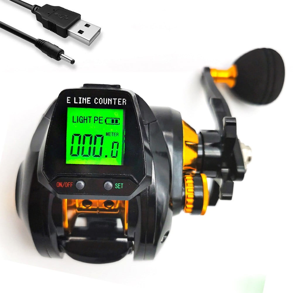 6.3:1 Digital Fishing Baitcasting Reel with Accurate Line Counter Large Display