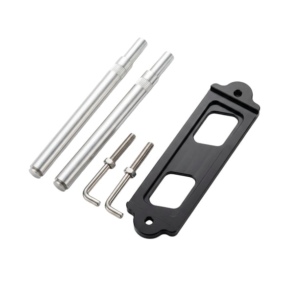6.3"(16cm) Billet Aluminum Battery Tie Down Bracket with Telescopic J-Bolts 5.5"(14cm) Spacing for Honda Civic CRX Integra RSX S2000