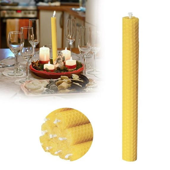 6/3/1PCS Handmade Taper Candles, Dripless Wax Candles, Dripless & Unscented, Hand-Rolled Honeycomb Candles for Dinner Party, Weddings Parties, Spas, and Home Decor