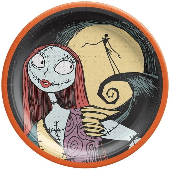 6 3/4" Disneys The Nightmare Before Christmas Pumpkin King Paper Dessert Plates - 18 Count