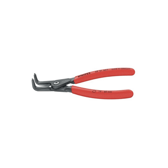 6-3/4" Precision External Circlip Pliers w/ Bent Tips, Plastic Grip