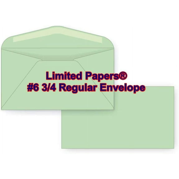 #6 3/4 Regular Envelope - Pastel - 24# Light Green (3 5/8 x 6 1/2 (2500)