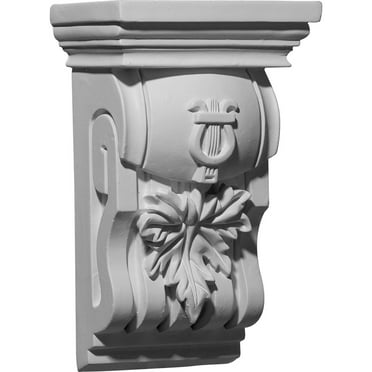 6 3/4"W x 4 3/8"D x 10 3/4"H Oak Leaf Corbel