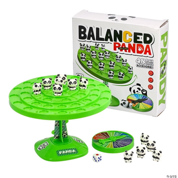 6 3/4" x 6 3/4" Balanced Panda Plastic Tabletop Game Set