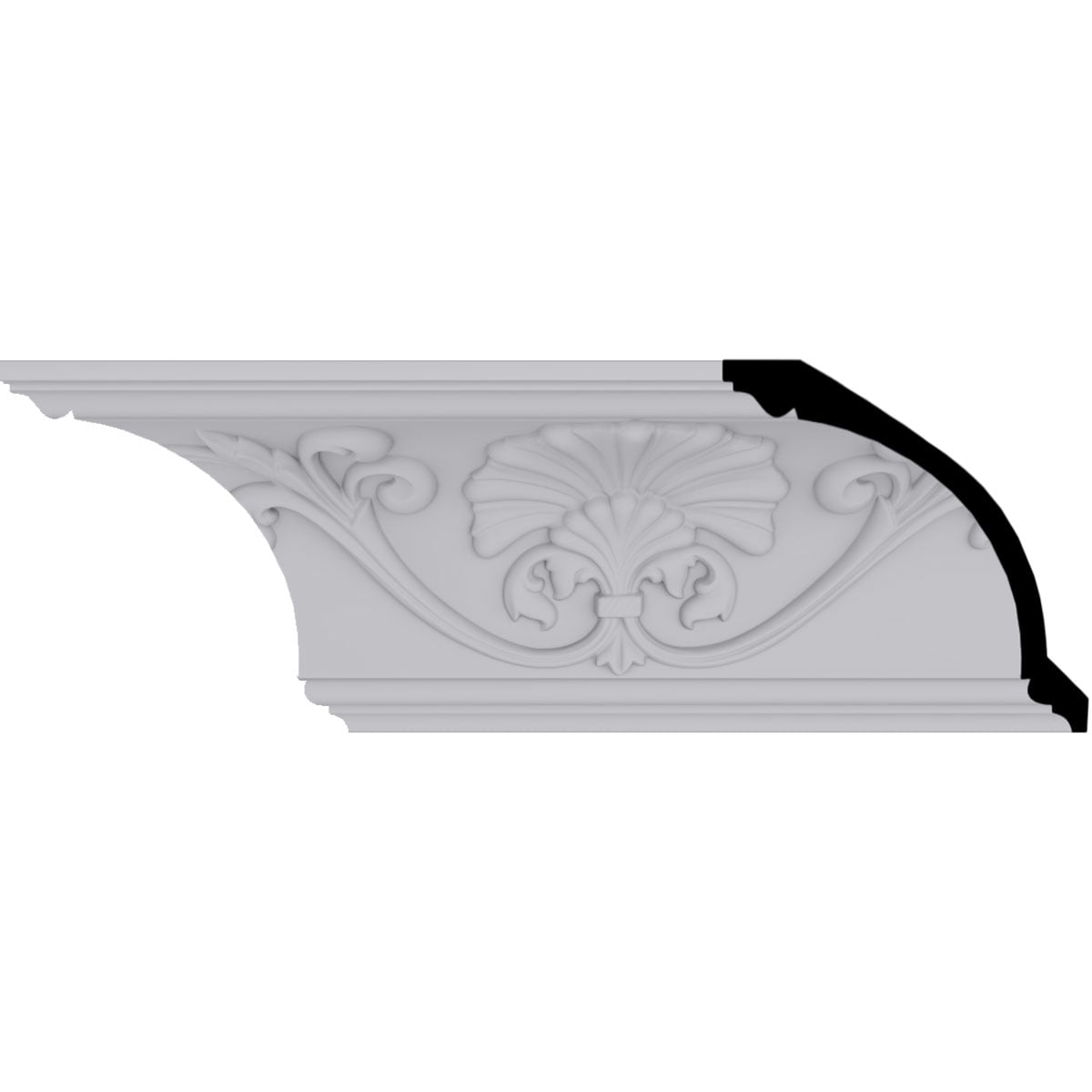 Cornelia Ornate White Polyurethane Crown Moulding