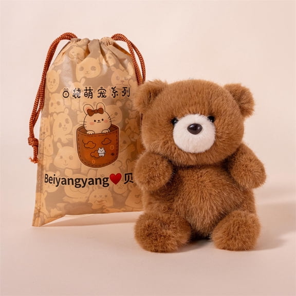 6.3" Adorable Cat Plush with Bags, Collectible Cat Animal for Birthday Gift, Desktop Decor, Easter Birthday Gifts, B