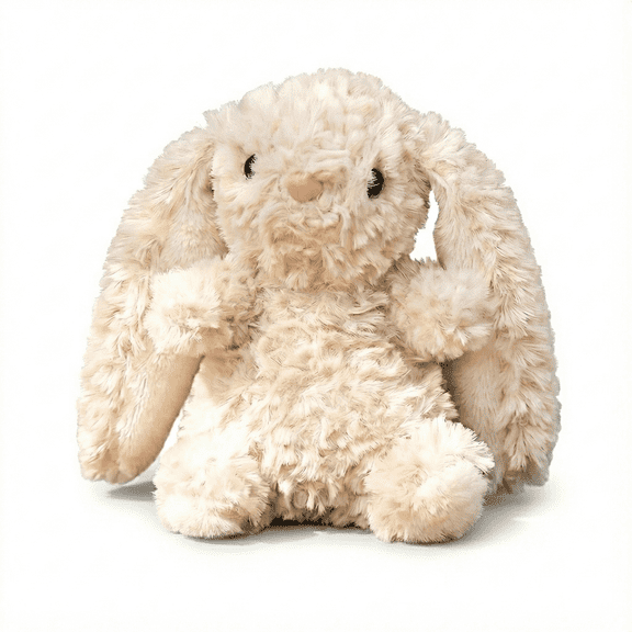 6.3" Cream White Mini Floppy Eared Easter Bunny Plush Toy - Small Rabbit Stuffed Animal - Soft Snowy Plushie for Easter Basket Stuffers - Baptism & Baby First Easter Gift