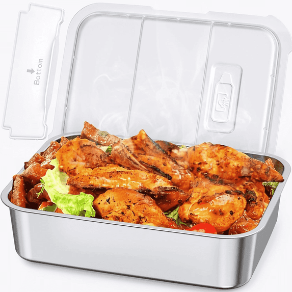 6.3-Cup Replacement Inner Container for Cordless Electric Lunch Box, Removable Stainless Steel Liner for Heated Lunch Box