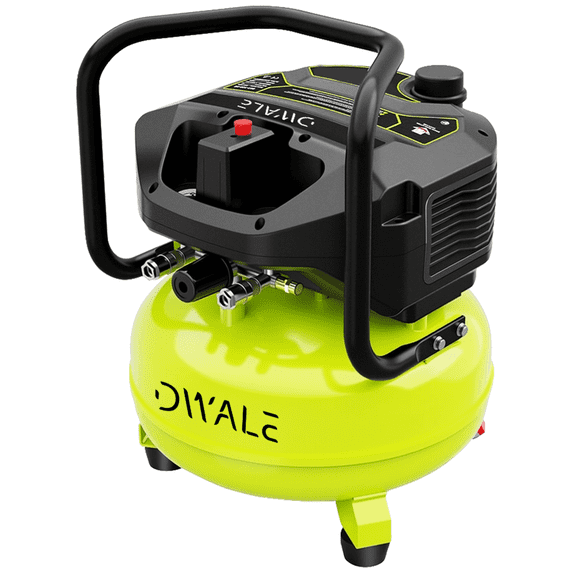 6.3 Gallon Air Compressor,1.5HP 3.2SCFM @90PSI Ultra Quiet and Oil-Free Air Compressor,115PSI Max Pressure,75 dBA Noise Level,Oil Free Compressor Tank for Auto Repair, Tire Inflation, Spray Painting
