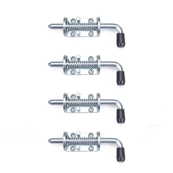 6.3 Inch (160MM) Heavy Duty Carbon Steel Spring Loaded Latch Pin, Solid Steel Sliding Barrel Bolt Lock Suitable for Doors, Utility Trailer Gate,