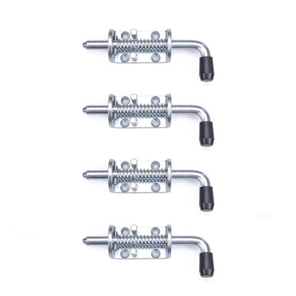 6.3 Inch (160MM) Heavy Duty Carbon Steel Spring Loaded Latch Pin, Solid Steel Sliding Barrel Bolt Lock Suitable for Doors, Utility Trailer Gate,