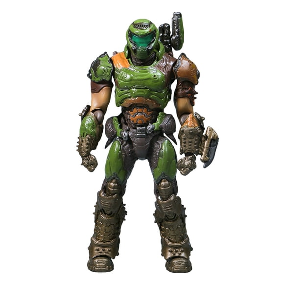 6.3-Inch Doom Eternal: Doom Slayer Action Figure - Articulated Model with Armor Details, Weapons & Display Stand, Desk Decor, Fan Collections