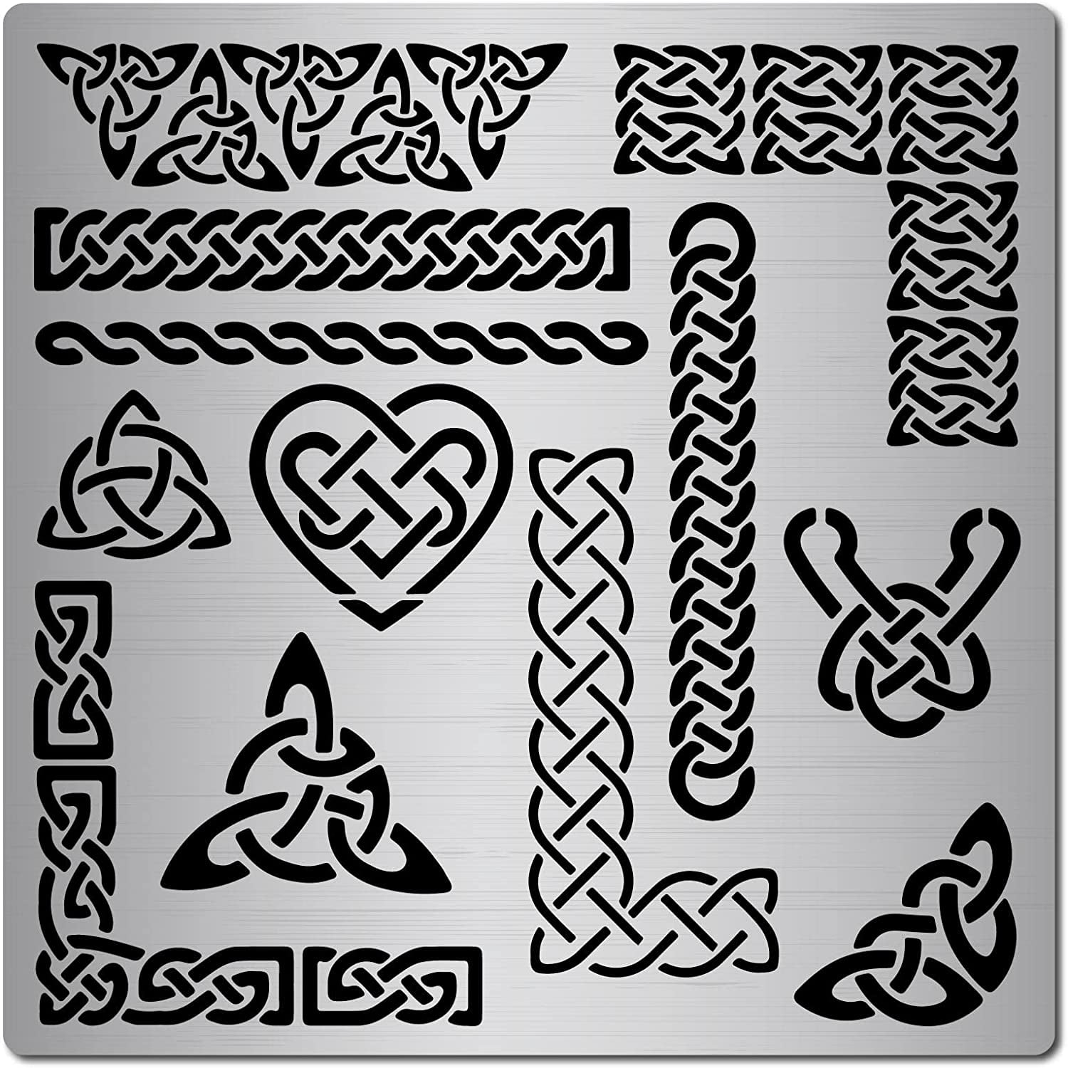 Aleks Melnyk #37 Metal Journal Stencils, Celtic Patterns, Wicca Stencil,  Celtic Knot Stencils, Viking Stencils, Wood Burning Templates, Wood Carving