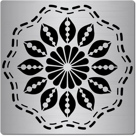 6.3 Inch Metal Flower of Life Stencil Templates Stainless Steel Mandala Painting Reusable Template Journal Tool for Painting Wood Burning Pyrography and Engraving Gray DIY