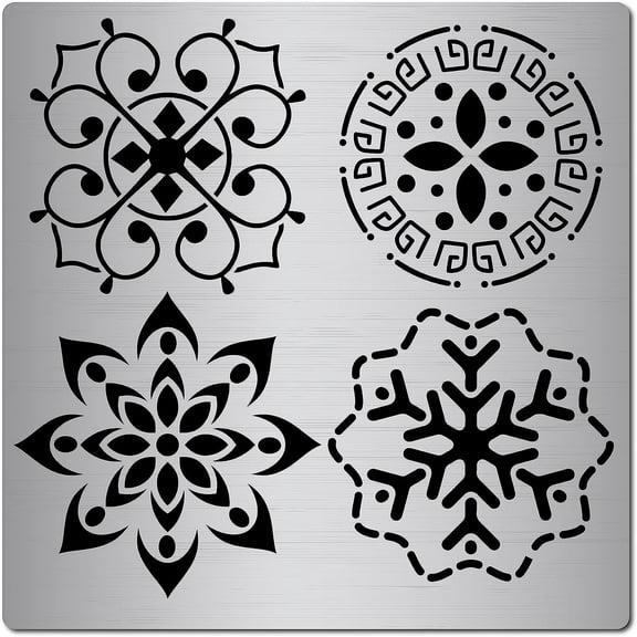 6.3 Inch Metal Flower of Life Stencil Stainless Steel Mandala Painting Reusable Template Journal Tool