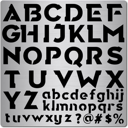 6.3 Inch Metal Letter Stencil Stainless Steel Lettering Alphabet Symbol Painting Template Number Stencils Journal